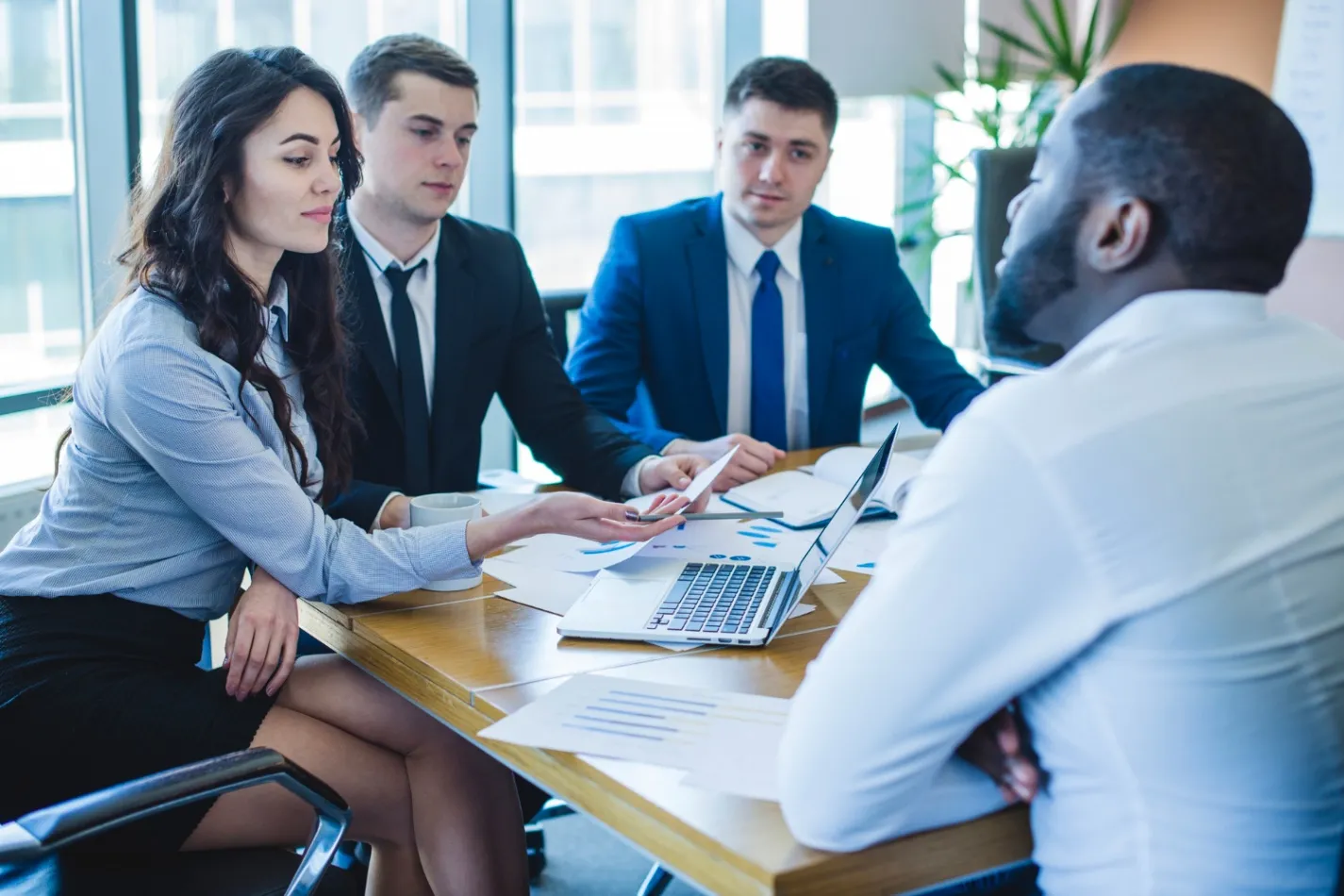 Business meeting in office